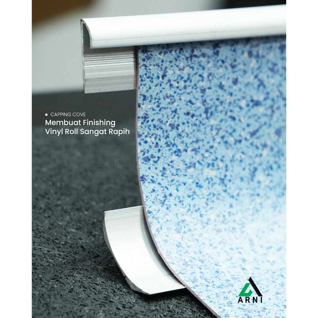 List Capping dan Cove Aluminium Panjang 2m / List Vinyl Medis / Aksesoris Lantai