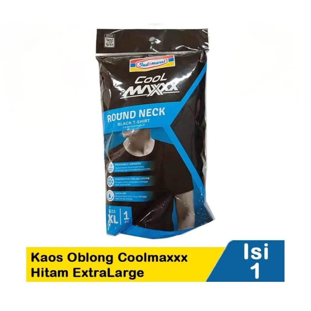 Indomaret Kaos Oblong Cooolmaxxx Hitam Pria
