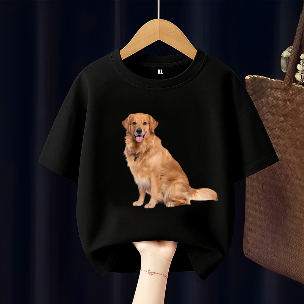 BAJU KAOS ANAK ANJING GOLDEN RETRIEVER DOG FREE CUSTOM NAMA