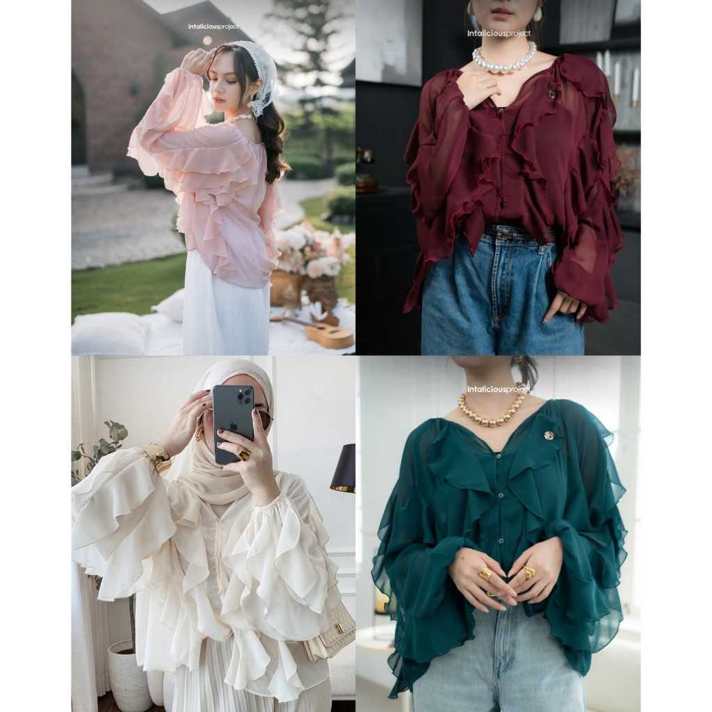 SIERRA BLOUSE INTALICIOUS || LINIA SERIES INTALICIOUS || ELORA SERIES INTALICIOUS || CLEA VEST INTAL