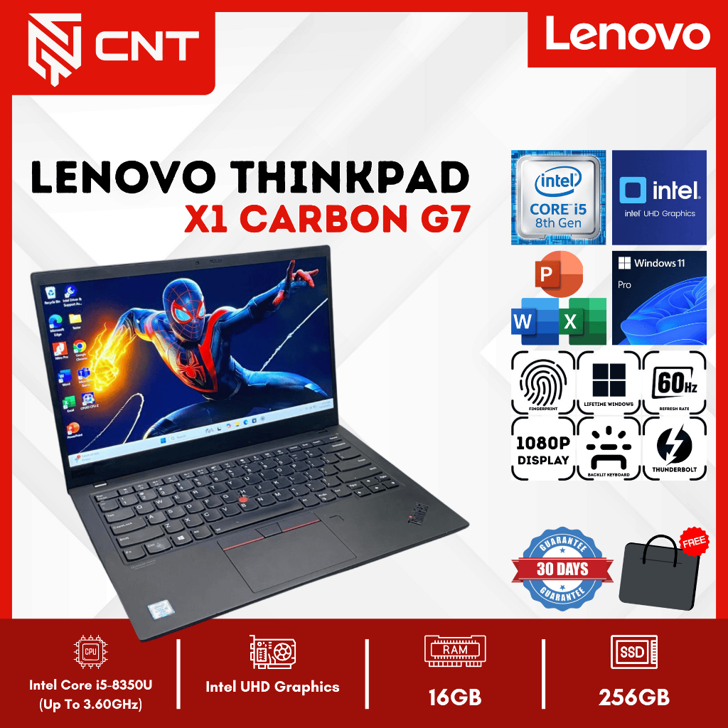 Lenovo ThinkPad X1 Carbon G7 Core i5-8TH (16/256 Gb) FHD Laptop Ultrabook Slim
