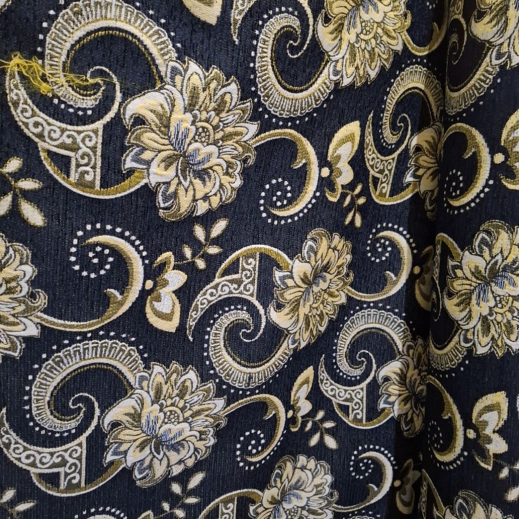 Kain Sofa Chenille Meteran // Kain Kursi Sofa Meteran // Bahan Kursi Sofa Motif Bunga gold