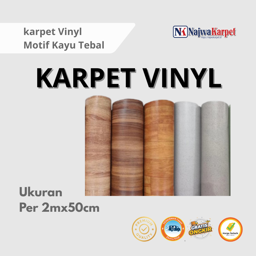 Karpet Lantai Vinyl Motif Kayu Tebal Roll - Perlak Lantai Anti Air Dekorasi Rumah