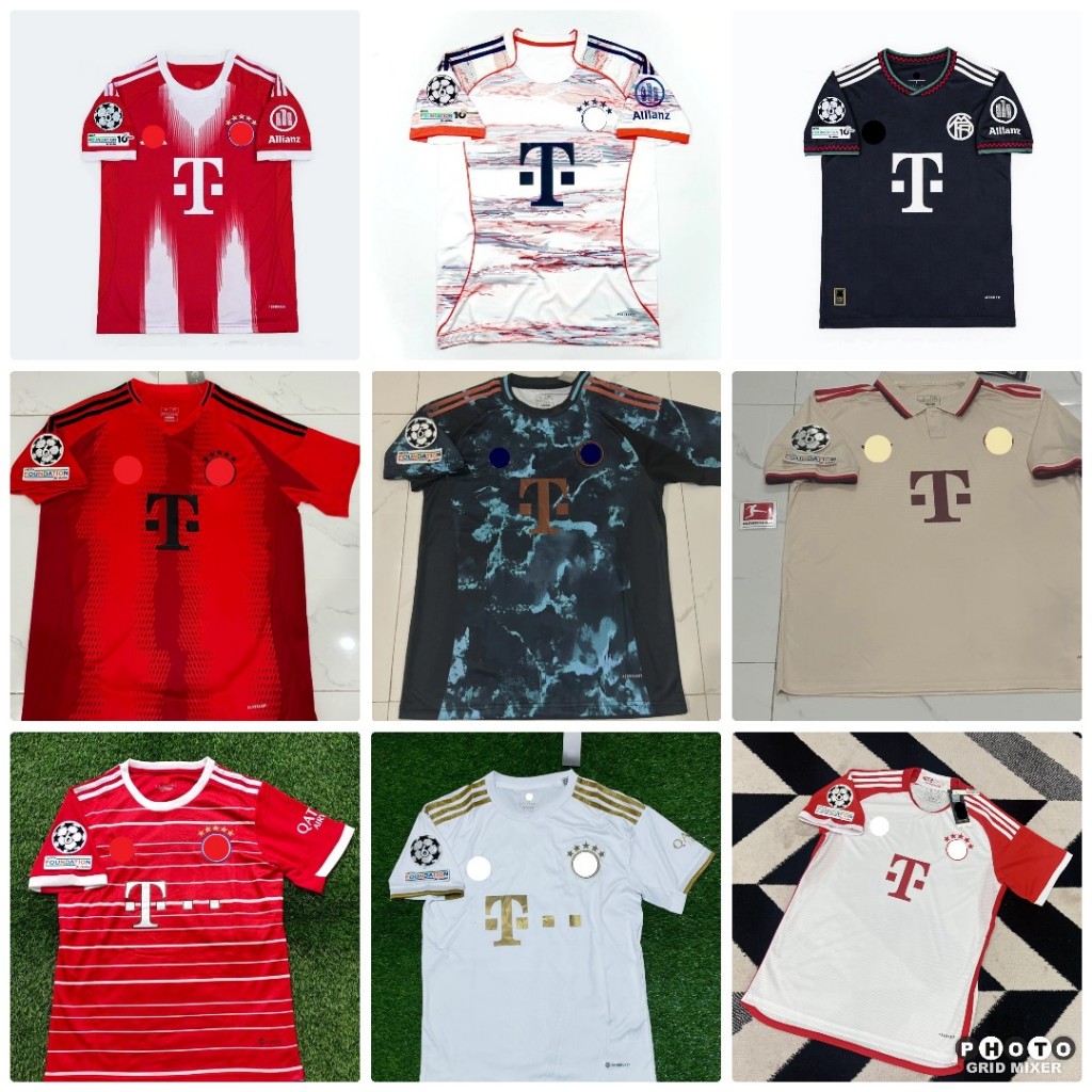 MUNCHEN HOME AWAY 3RD PATCH UCL JERSEY BAJU BOLA 2023 2024/2025 2026 GRADE ORI IMPORT JUMBO XXL 2XL 