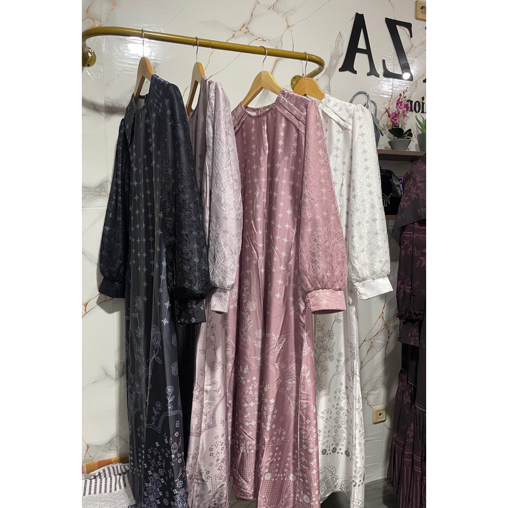 gamis tangan renda brokat