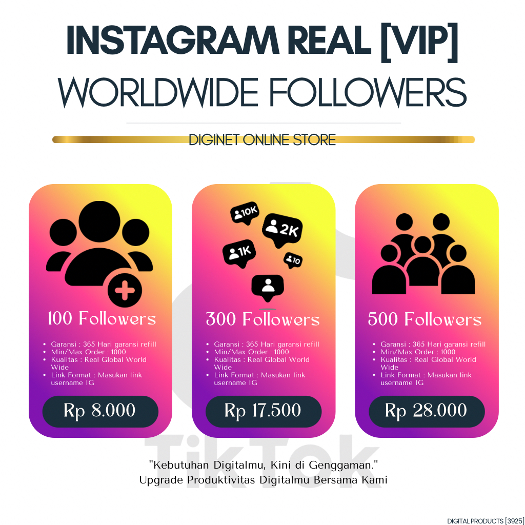 Promo Instagram Real Followers GLOBAL | Followers Aktif | BERGARANSI