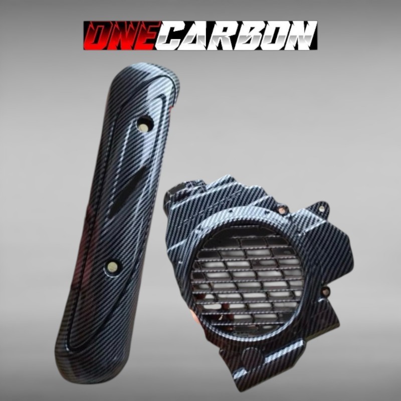 RADIATOR CARBON VARIO KARBU TUTUP KNALPOT VARIO KARBU CARBON cover radiator vario karburator carbon 