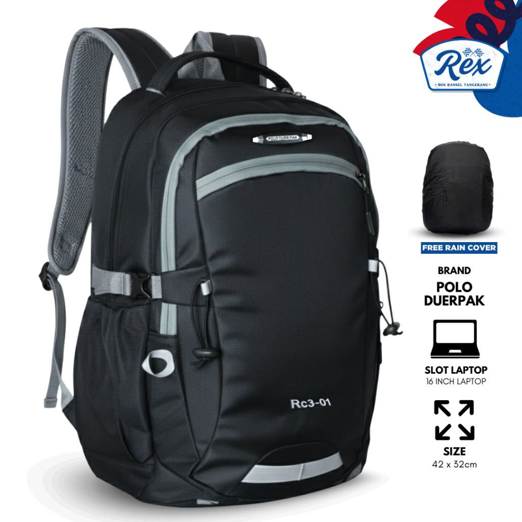 Polo Duerpak Tas Polo Original 100% Backpack Polo Tas Ransel Sekolah Kuliah Kerja Pria Wanita