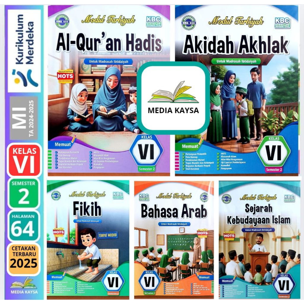 LKS Tarbiyah MI Kelas 6 Semester 1 & 2 Kurikulum Merdeka CV Arya Duta