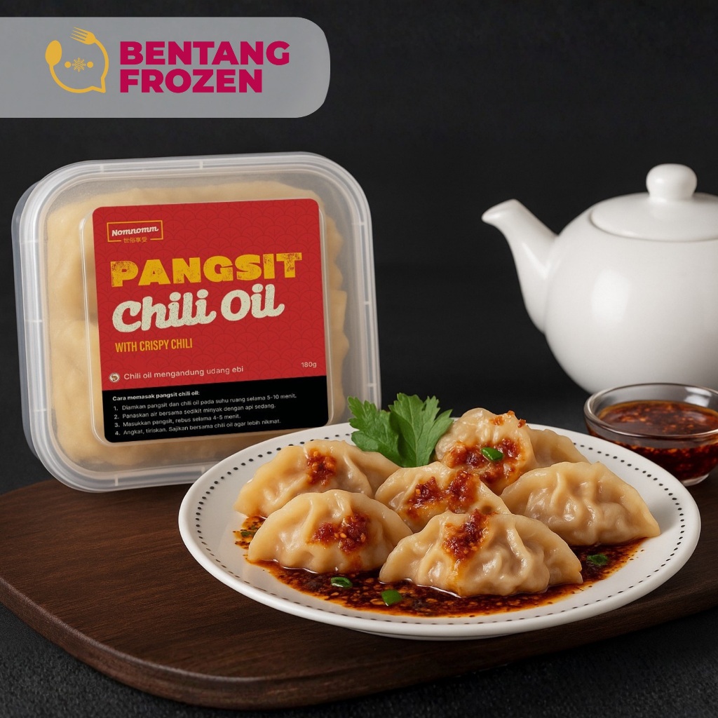 Nomnomm Pangsit Chili Oil Isi Ayam / Pangsit Ayam Chili Oil Isi 7 / Wonton Ayam