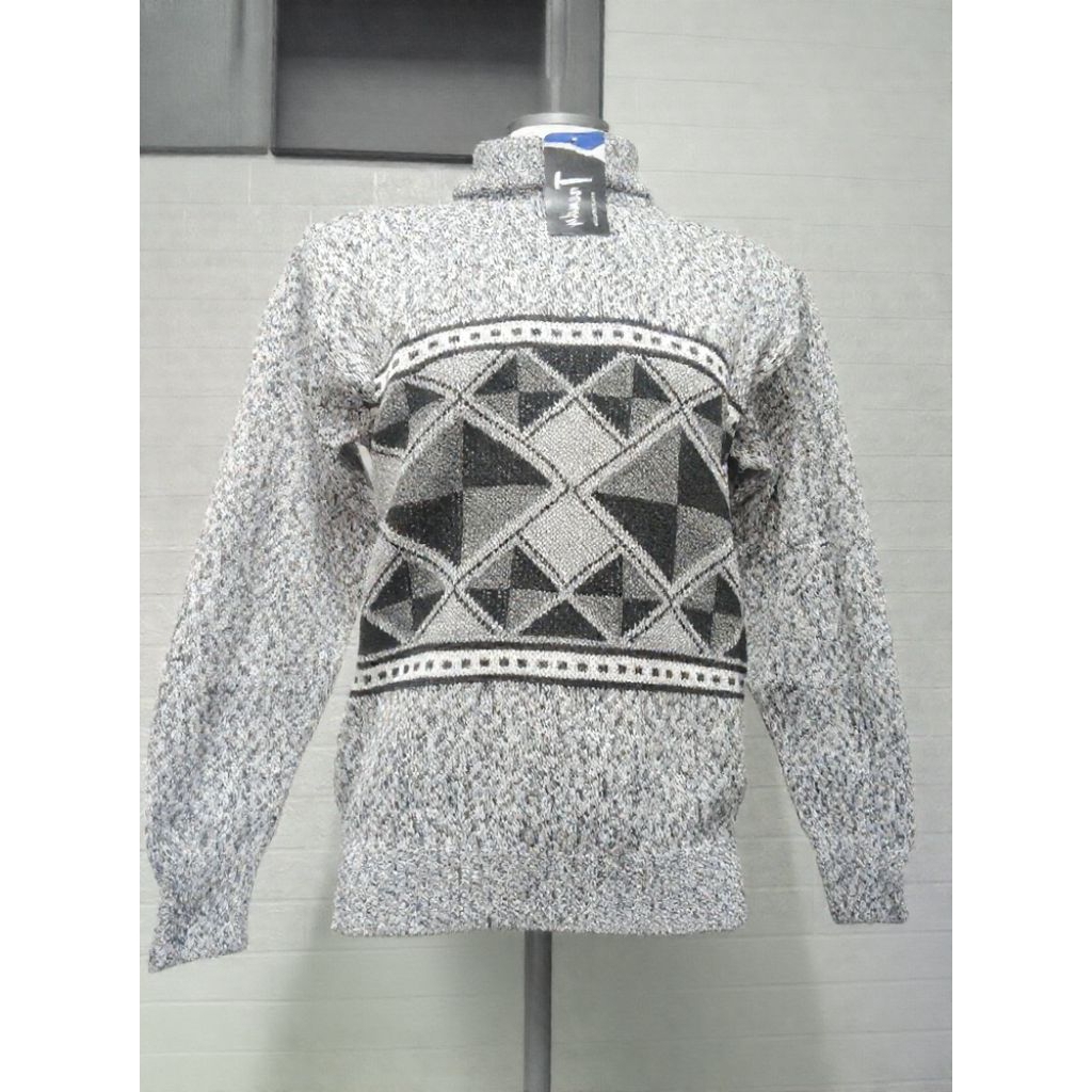 Sweater Rajut Leher Tinggi Tebal Switer Knit Turtleneck Atasan Rajutan Baju Hangat Pria Wanita