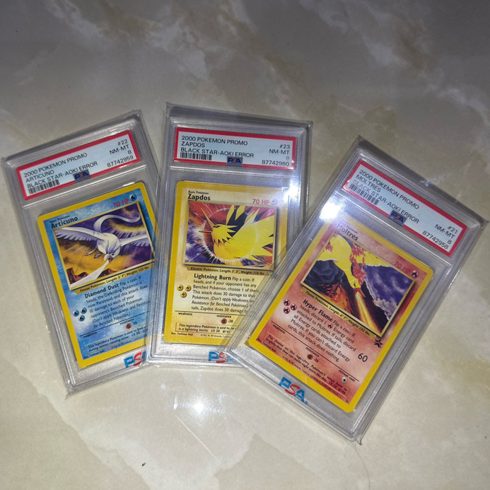 Articuno Zapdos Moltres pokemon TCG PSA 8 Promo ORI USA