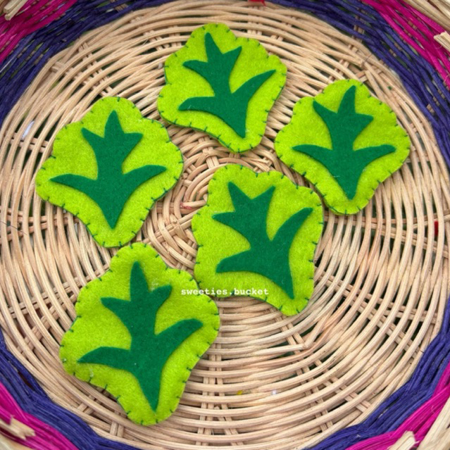 Replika Selada Flanel || Daun Selada Flanel || Topping Makanan Flanel || Mainan Edukasi Makanan Flan