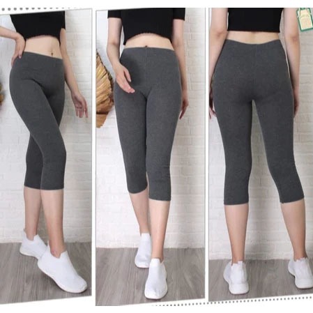 Legging Pendek Kaos Rayon  Wanita/ Legging 3/4 Kaos Rayon Wanita / Celana Legging Pendek Kaos Wanita