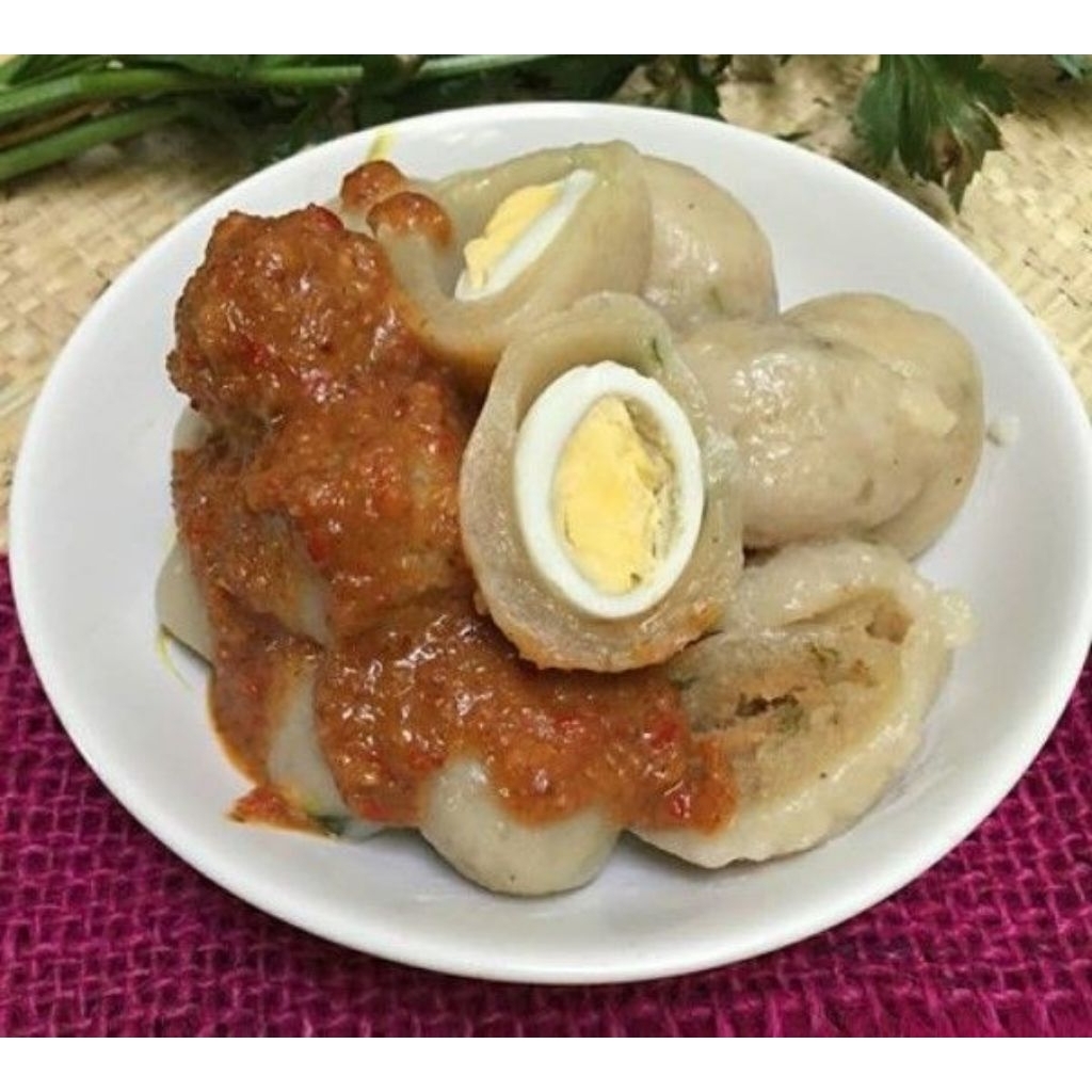 cilok telor puyuh bumbu kacang isi 10 frozen