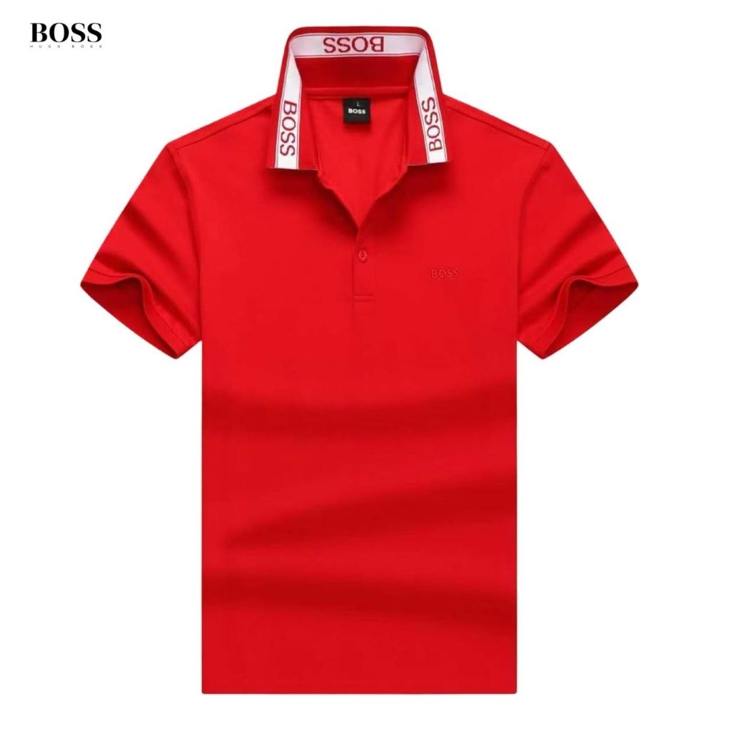 BAJU KAOS KERAH PRIA BRANDED BOSS5526 MIRROR