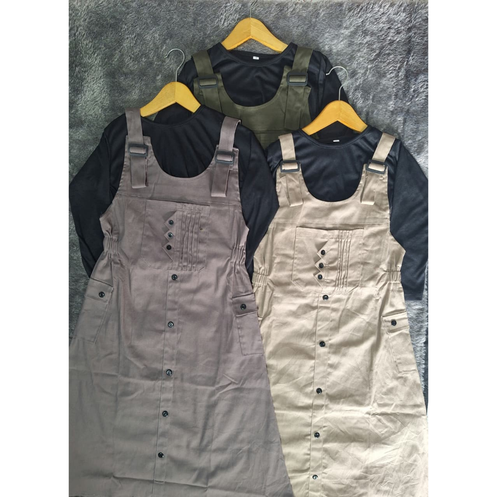 Dress Overall Anak Perempuan Terbaru 2026/Baju Trend Lebaran 2026 Anak Cewek/One Set Overall Anak Pe