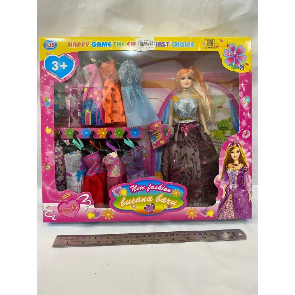 Mainan Barbie + Refil baju
