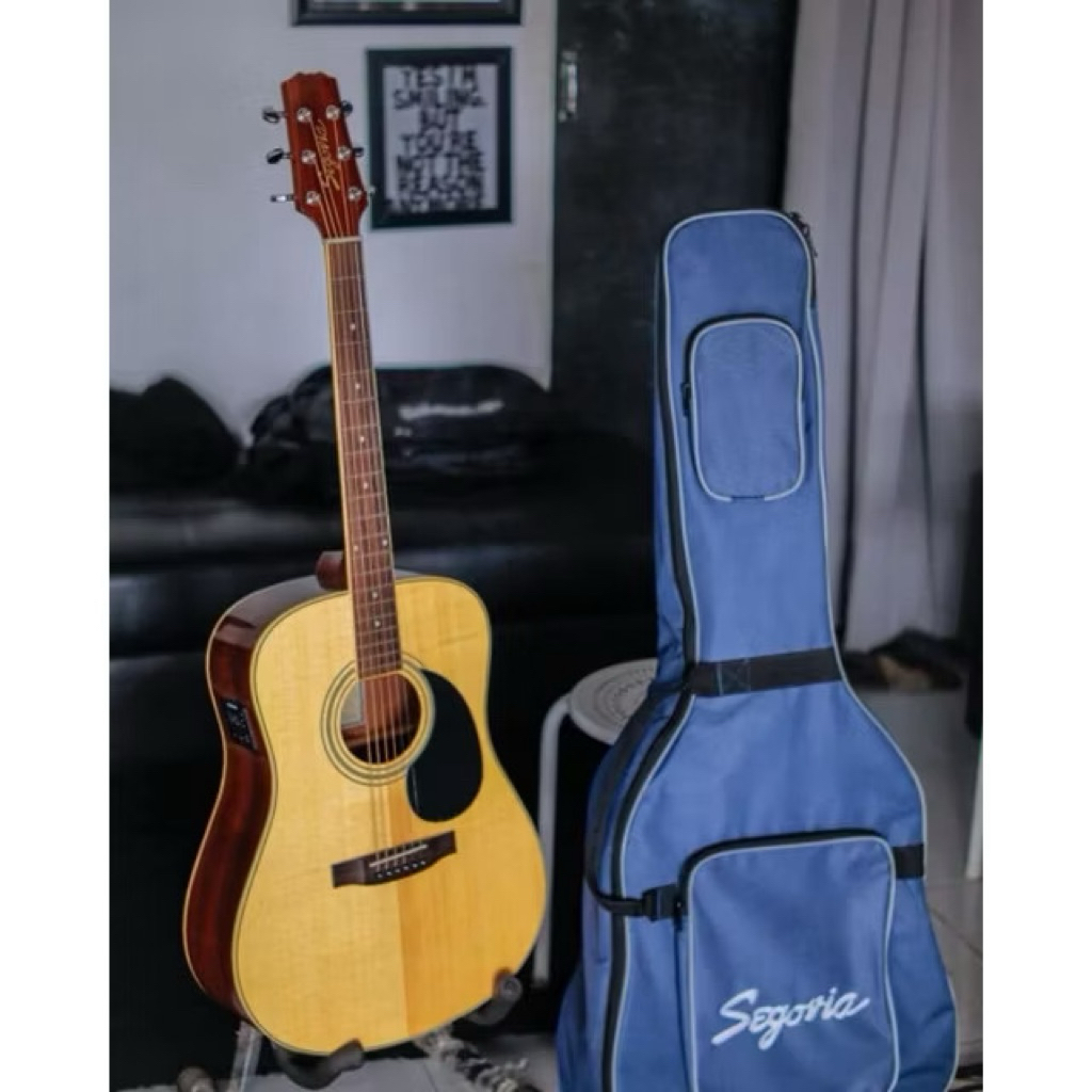 (SECOND) ORIGINAL - Gitar Akustik Elektrik SEGOVIA D-07 GN