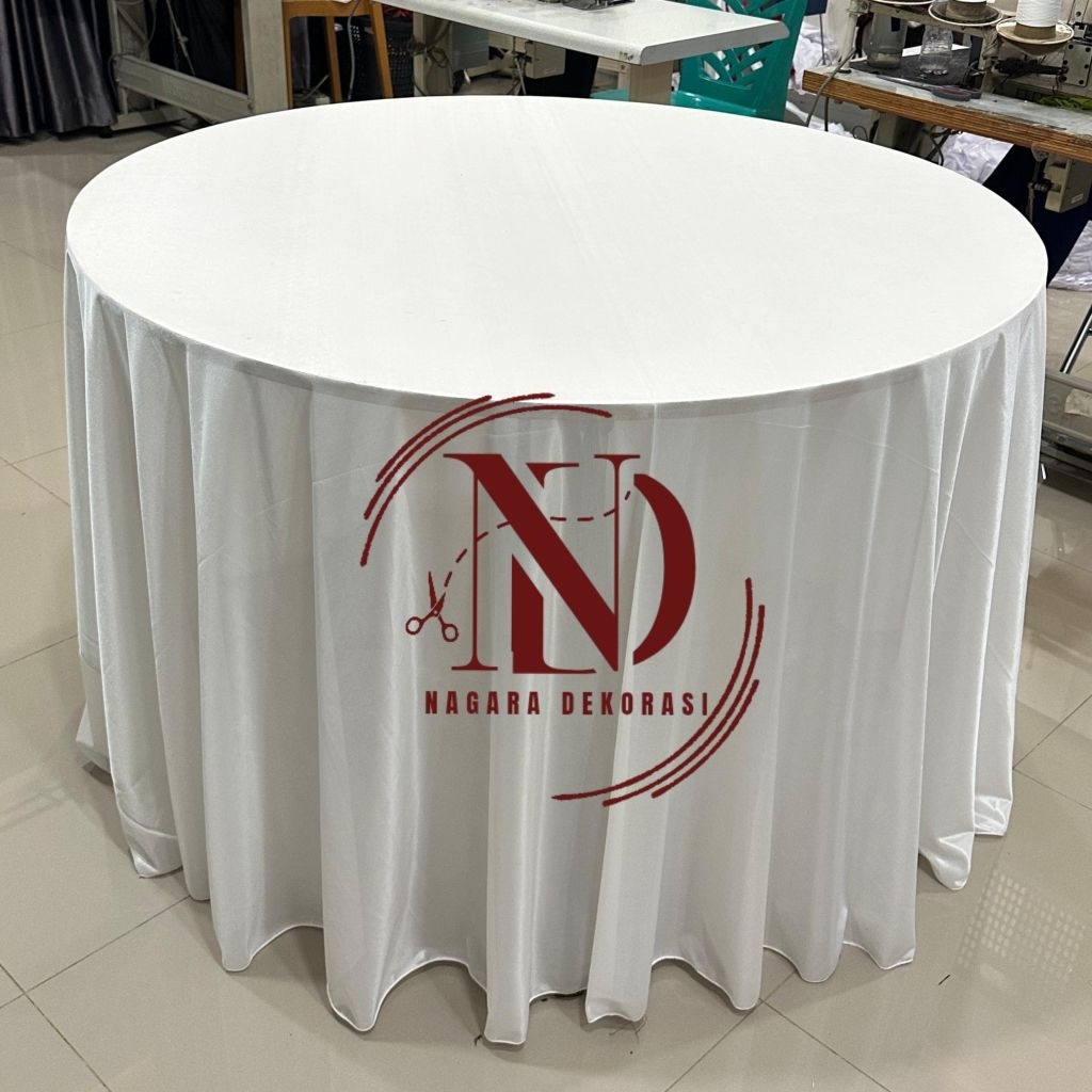 COVEE ROUND TABLE MODEL PLONG TAPLAK MEJA BULAT COVER ROUND TABLE  MEJA BULAT VIP