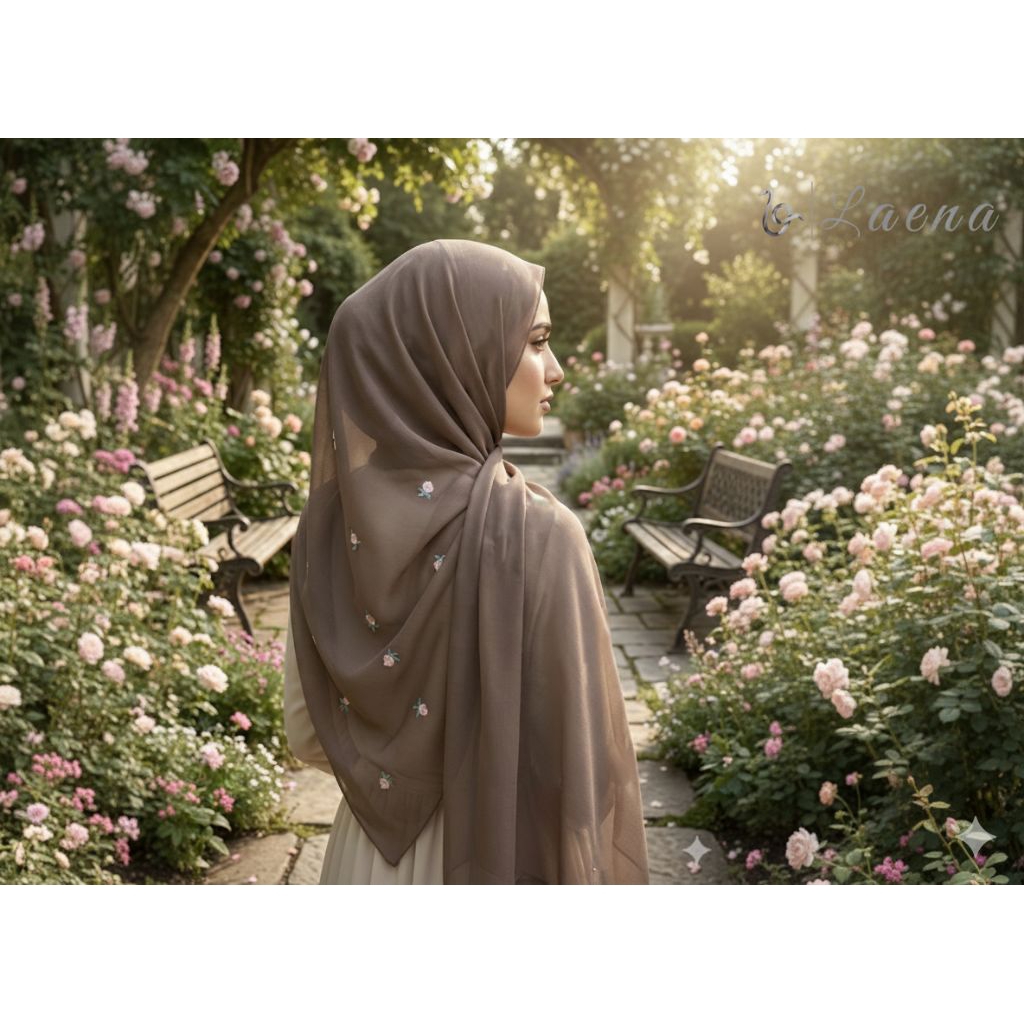 LAENA - Hijab bordir paris jepang pocut