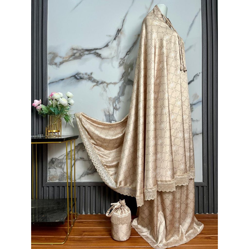 mukena dewasa Armani silk premium tas tabung mini