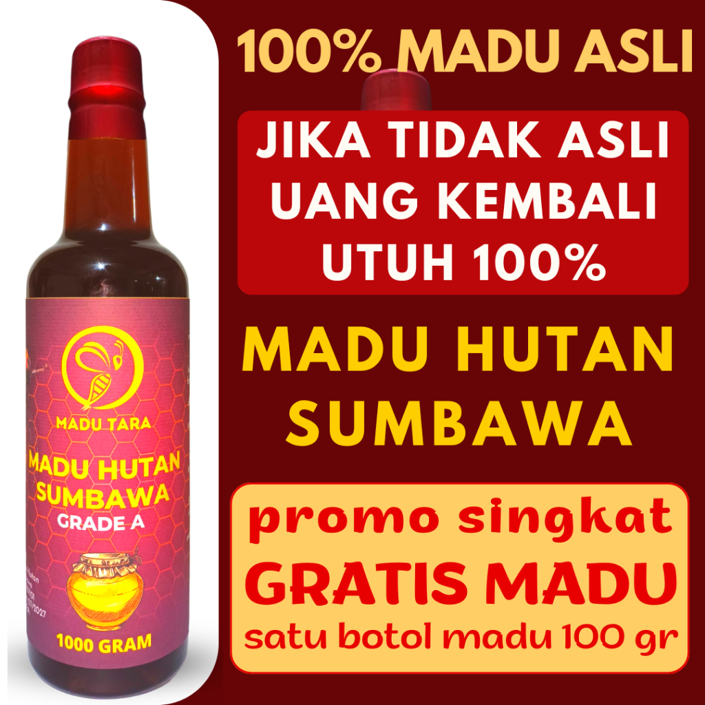 MADU HUTAN SUMBAWA MADU ASLI MADU MENTAH MURNI RAW HONEY MADU TARA