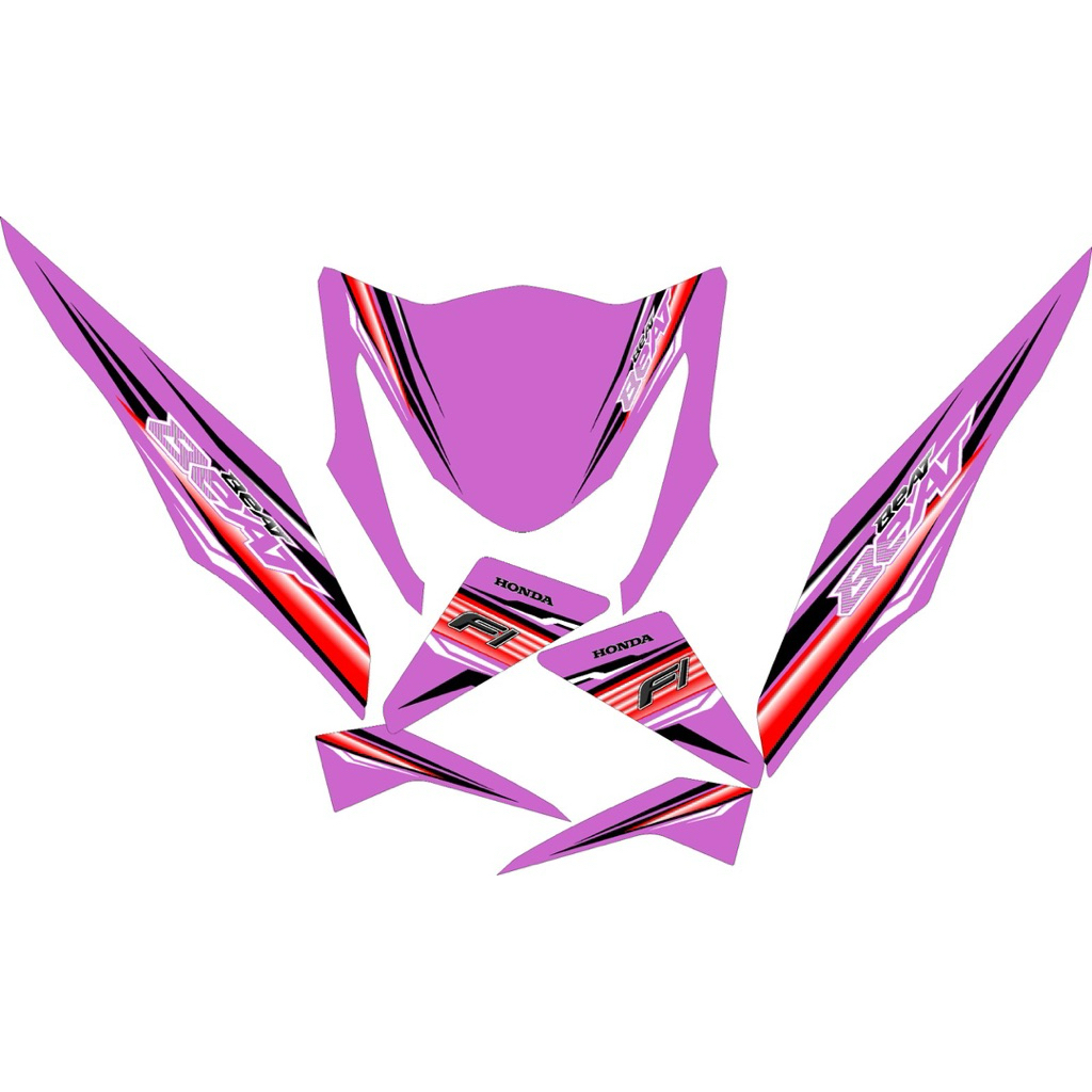 Striping Transparan BEAT FI bahan premium MAXDECAL GLOSSY