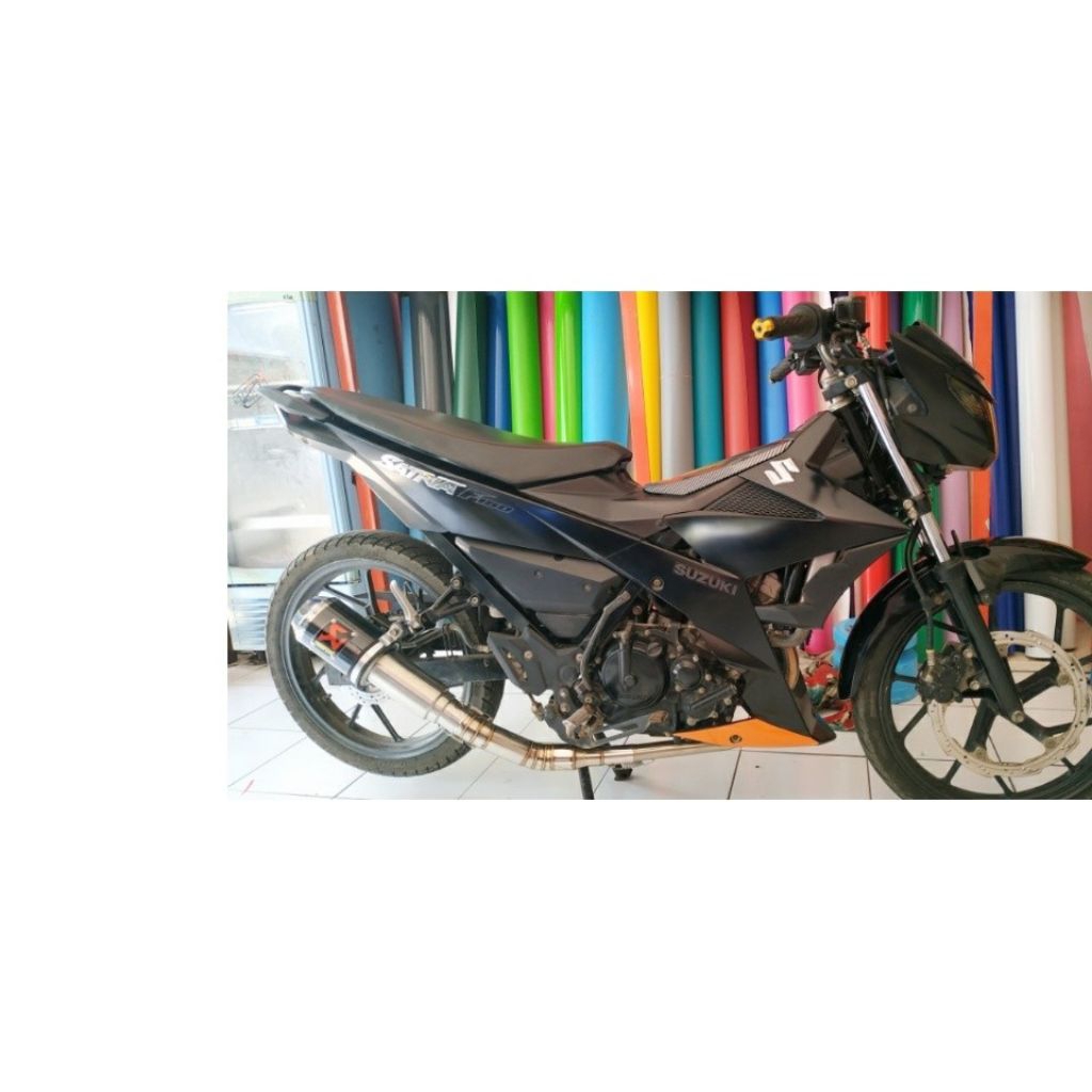 Knalpot Racing Akrapovic gp m1 Lorenzo full set satria Fu eksoz