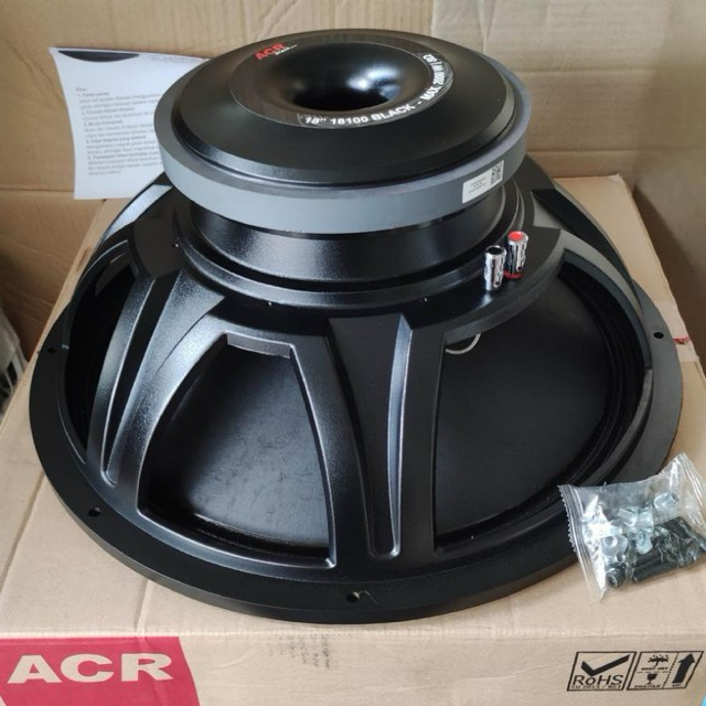 speaker ACR 18inch 18100 black - subwoofer - max power 2000watt - ORIGINAL SINAR BAJA