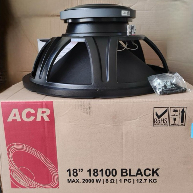 speaker ACR 18inch 18100 black – subwoofer – max power 2000watt – ORIGINAL SINAR BAJA