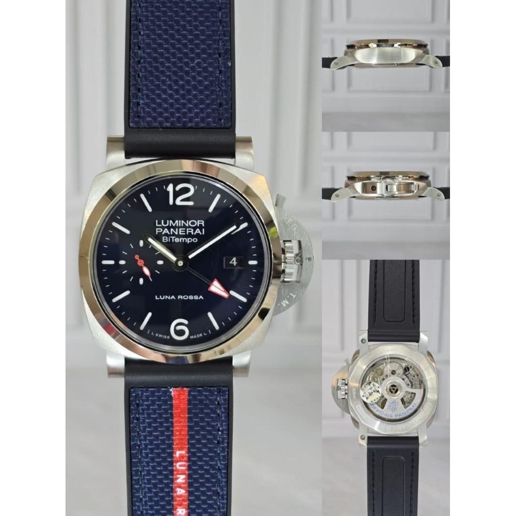 JAM TANGAN PRIA AUTOMATIC JAPAN P4N3R41 LUN4R054 B1T3MP0 STRAP RUBBER