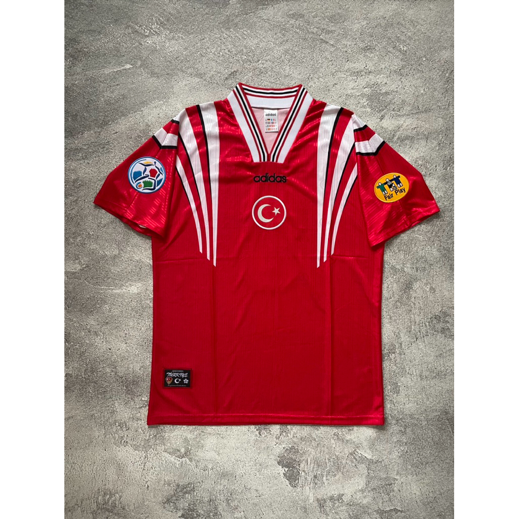 Jersey Retro Timnas Turki 1996 Nns Hakan Şükür Vintage Bloke Core Rare