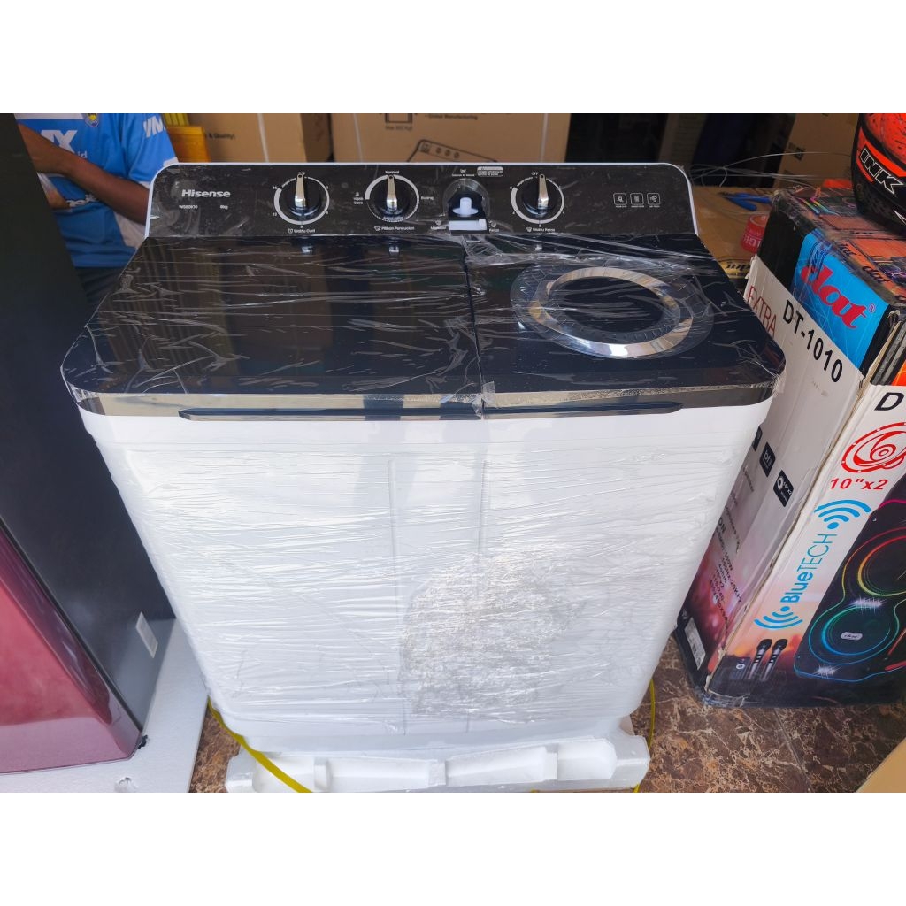 mesin cuci hisense 8 kg 2 tabung/ mesin cuci hisense WS80K10