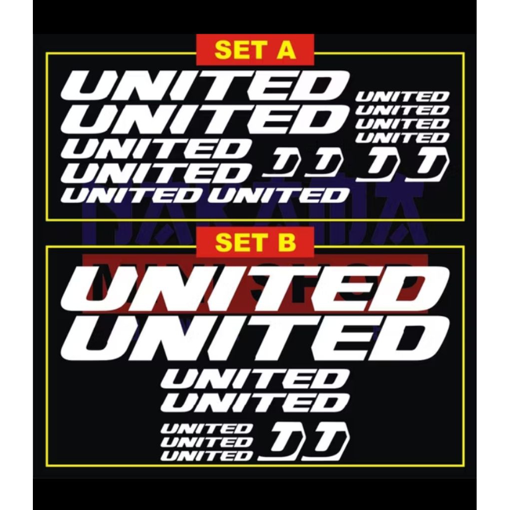Stiker Sepeda United Cutting Sticker Sepeda MTB United Bike