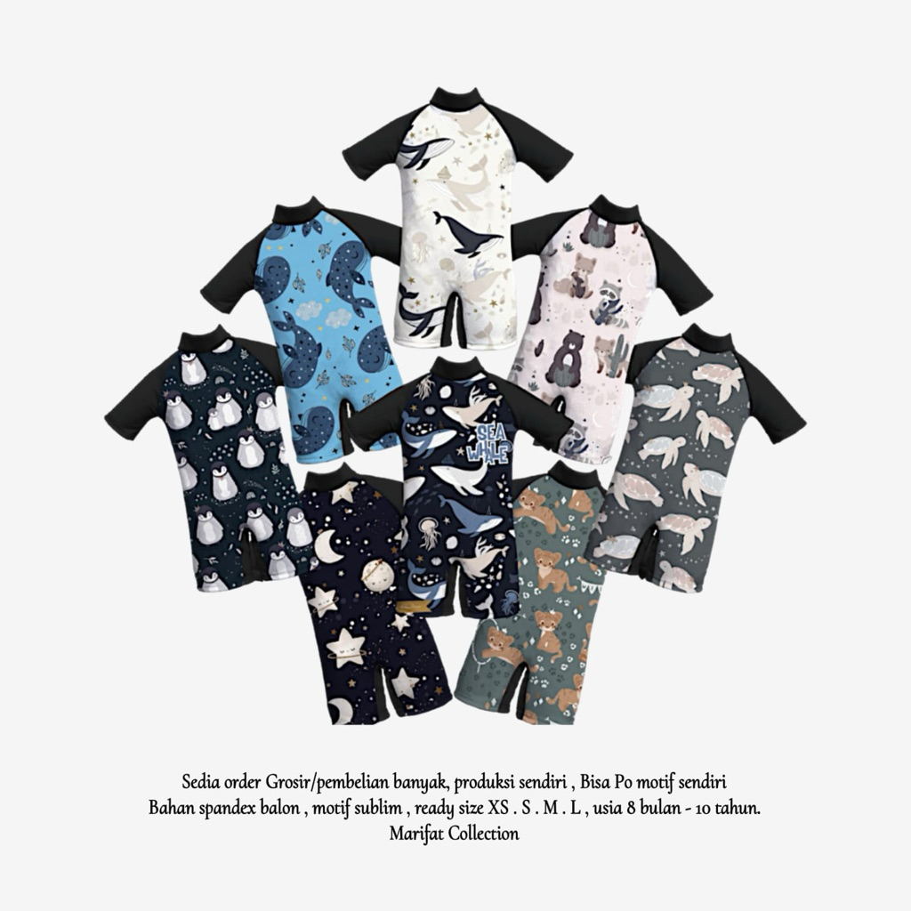 ORIGINAL SWIMSUIT FOR KIDS - Baju Renang Anak Laki Laki & Perempuan 8bulan - 10 tahun+  /Baju Diving