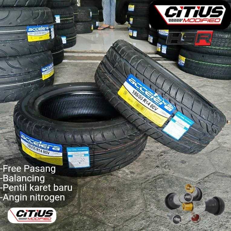 Ban Accelera ALPHA Ukuran 185 55 Ring 14 Rotation Gratis Pentil Tubles