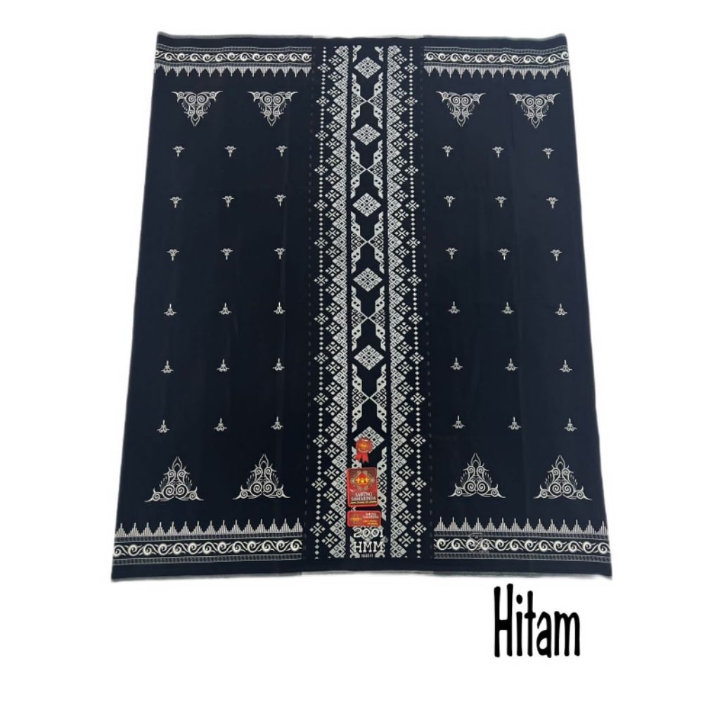 Sarung HMM Hitam Polos/Sarung Santri/Sarung Samarinda HMM Dewasa Original 100%