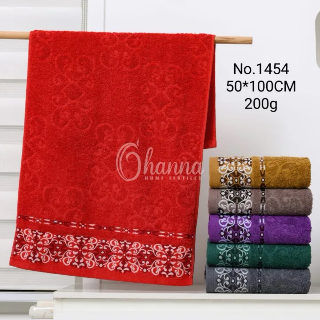 Handuk Tanggung Ohana 1454 Motif Warna | Handuk Muka Ohana Warna Batik Motif 50x100cm | Handuk Towel