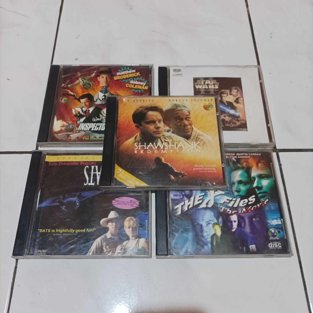 Paket Take All VCD Film Barat 5 Pcs Star Wars X Files Shawshank Redemption dll