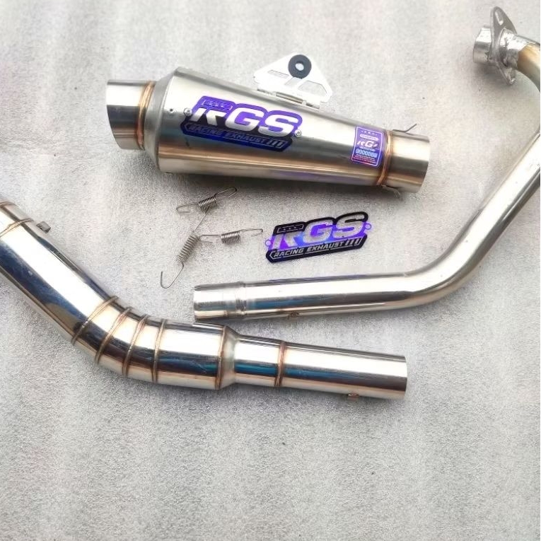 KNALPOT ORIGINAL RGS RACING TYPE FANTERA SARANGAN SETENGAH DAN FULL PNP SATRIA FU VIXION JUPITER MX 