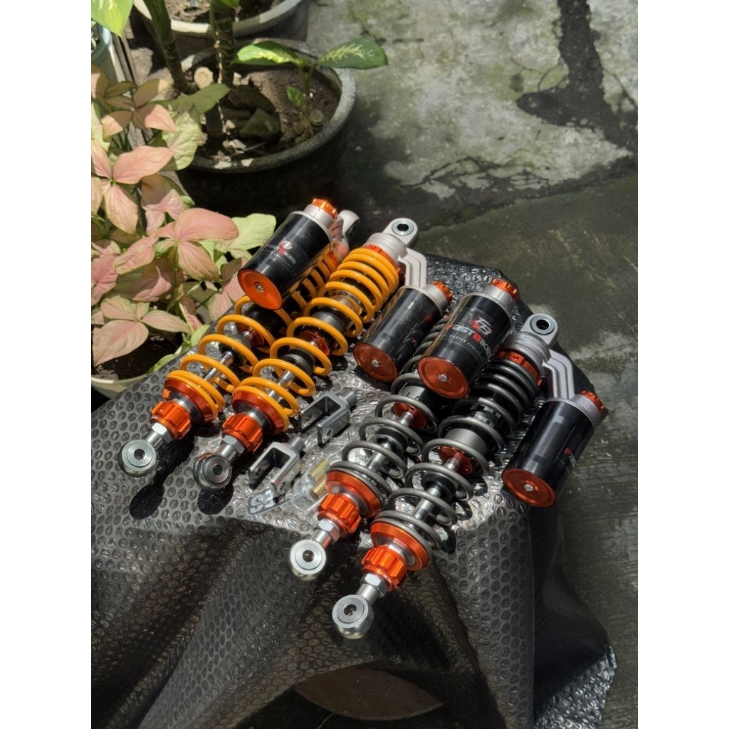 SHOCKBREAKER FASTBIKE COPY KTC KUNING GREY UKURAN 34  SHOCK BELAKANG SUPRA RXKING REVO UKURAN 34