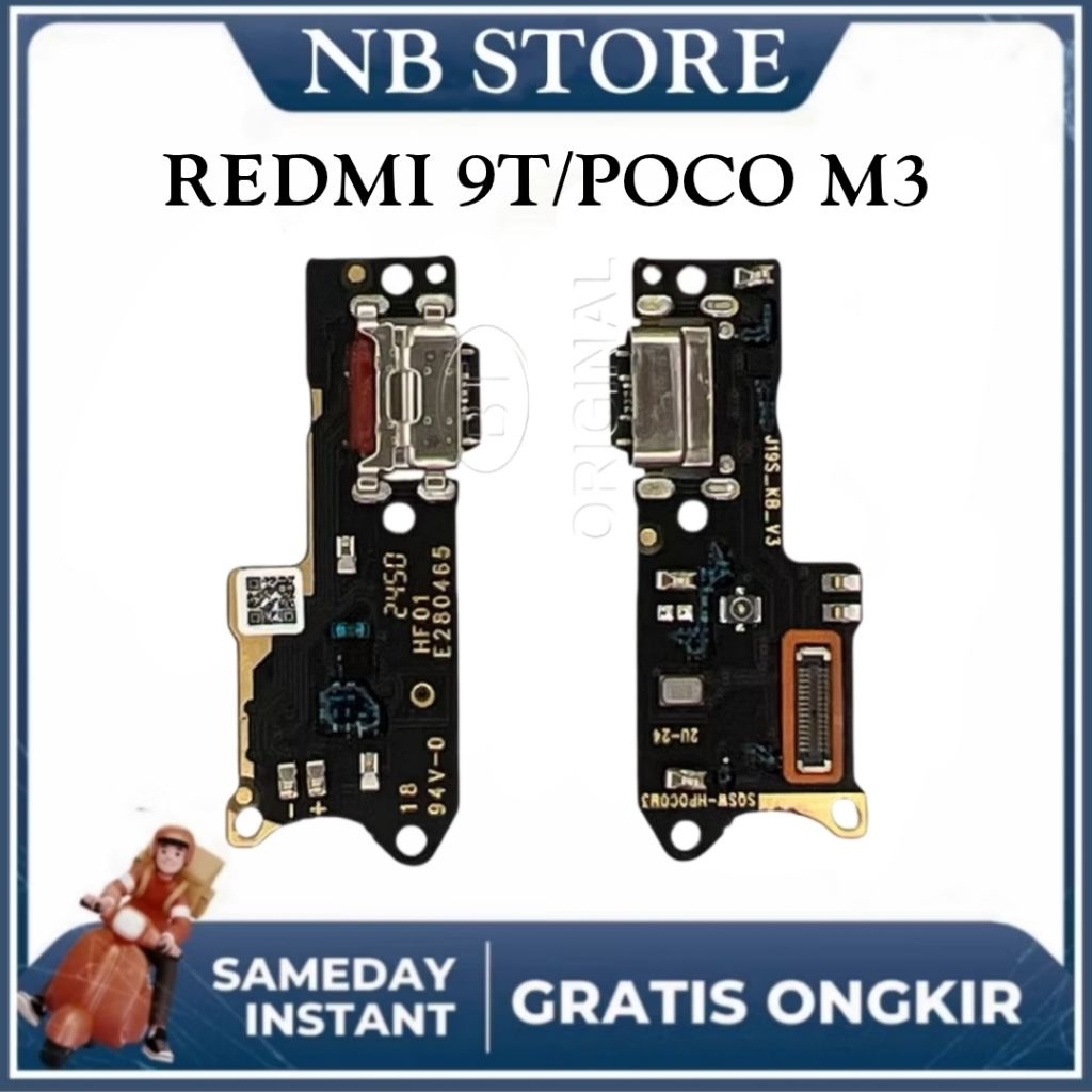 KONEKTOR XIAOMI REDMI 9T / POCO M3 CAS + MIC PAPAN CAS + IC ORYGINAL