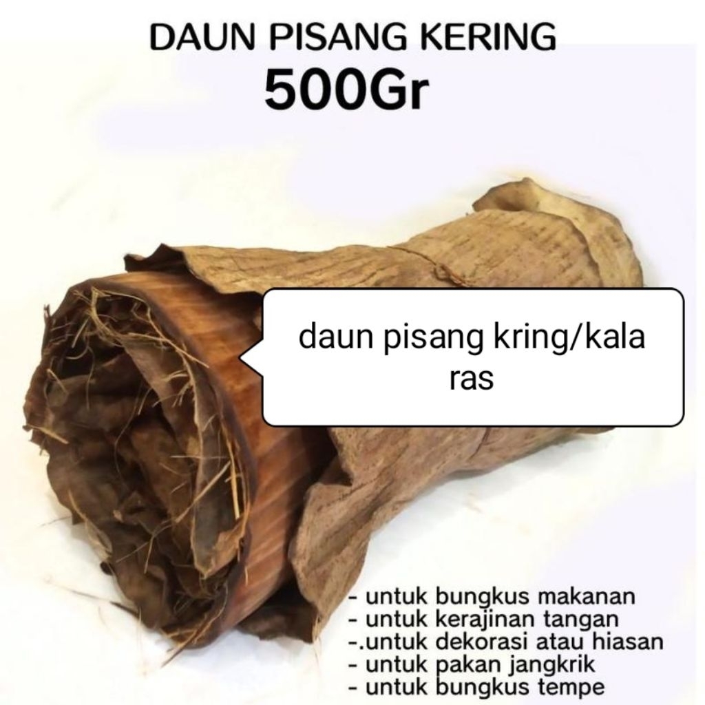 daun pisang kering layu - kalaras kararas 500gr