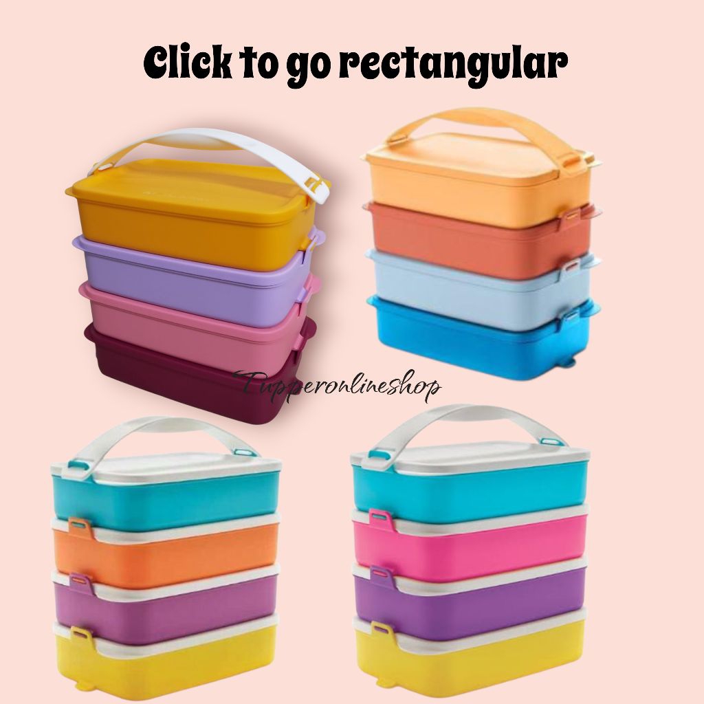Click to go tupperware/ rantang tupperware 4 susun warna baru