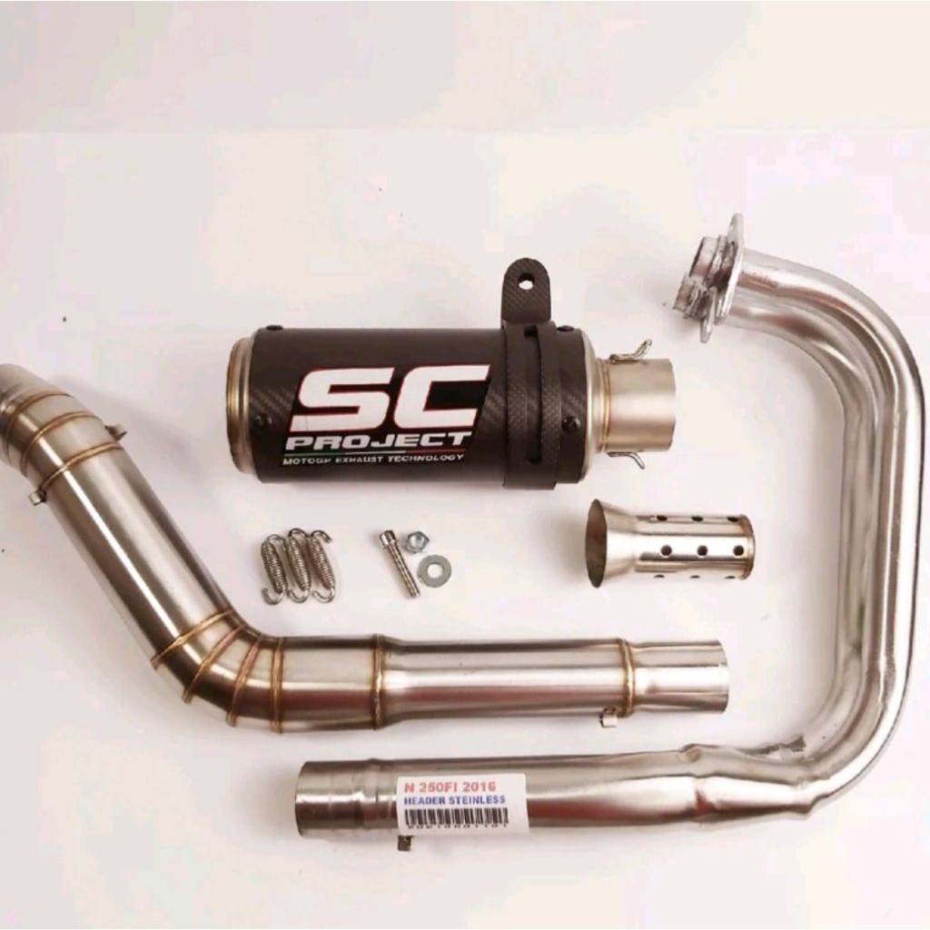 KNALPOT original TAIWAN SC PROJECT CARBON FIBER  FULLSYSTEM NINJA 250 KARBU FI Z250 R25 MT25 CBR 250