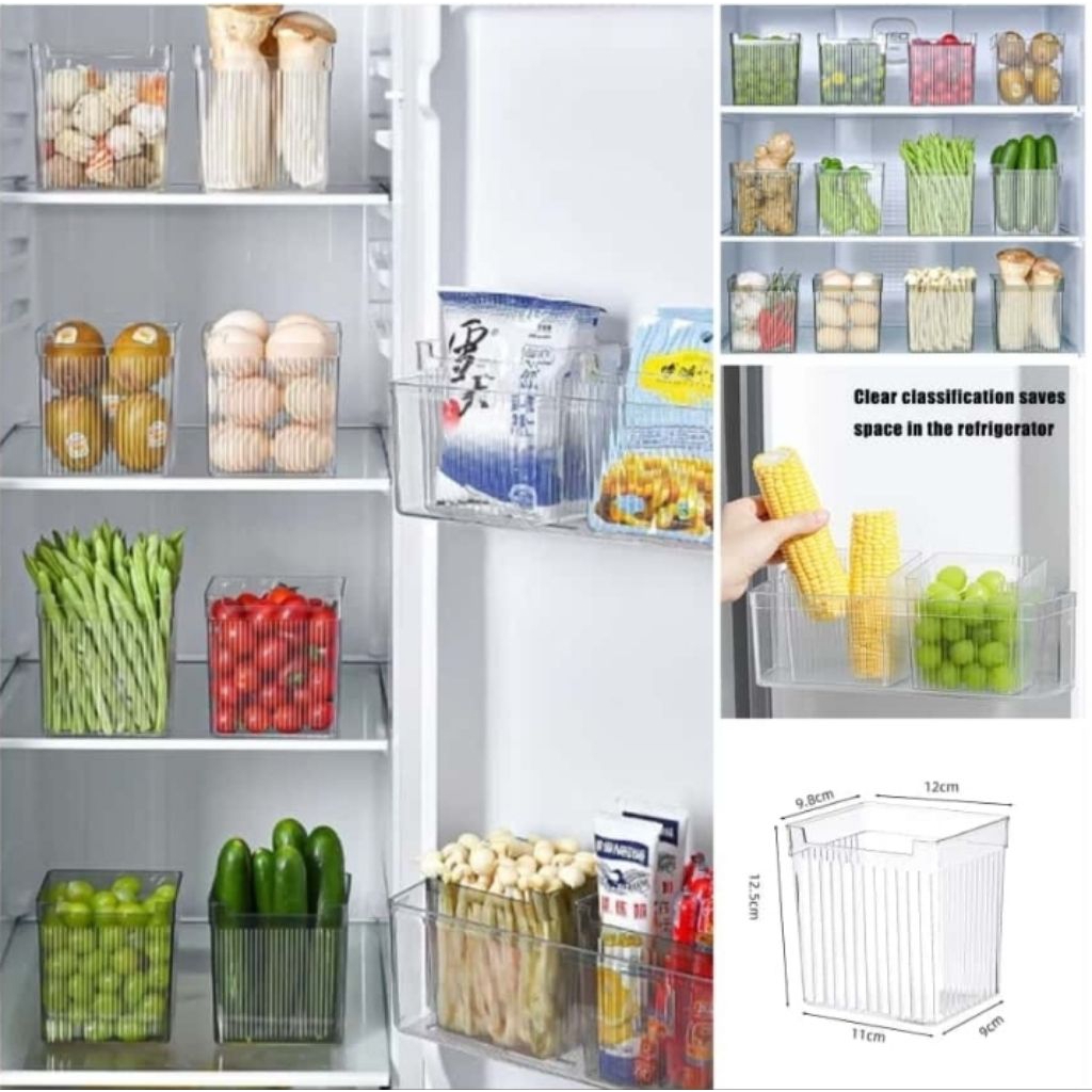 Box Akrilik Kulkas Penyimpanan Buah Dan Sayur/Storage Box Akrilik Rak Kulkas Serbaguana/Box Penyimpa