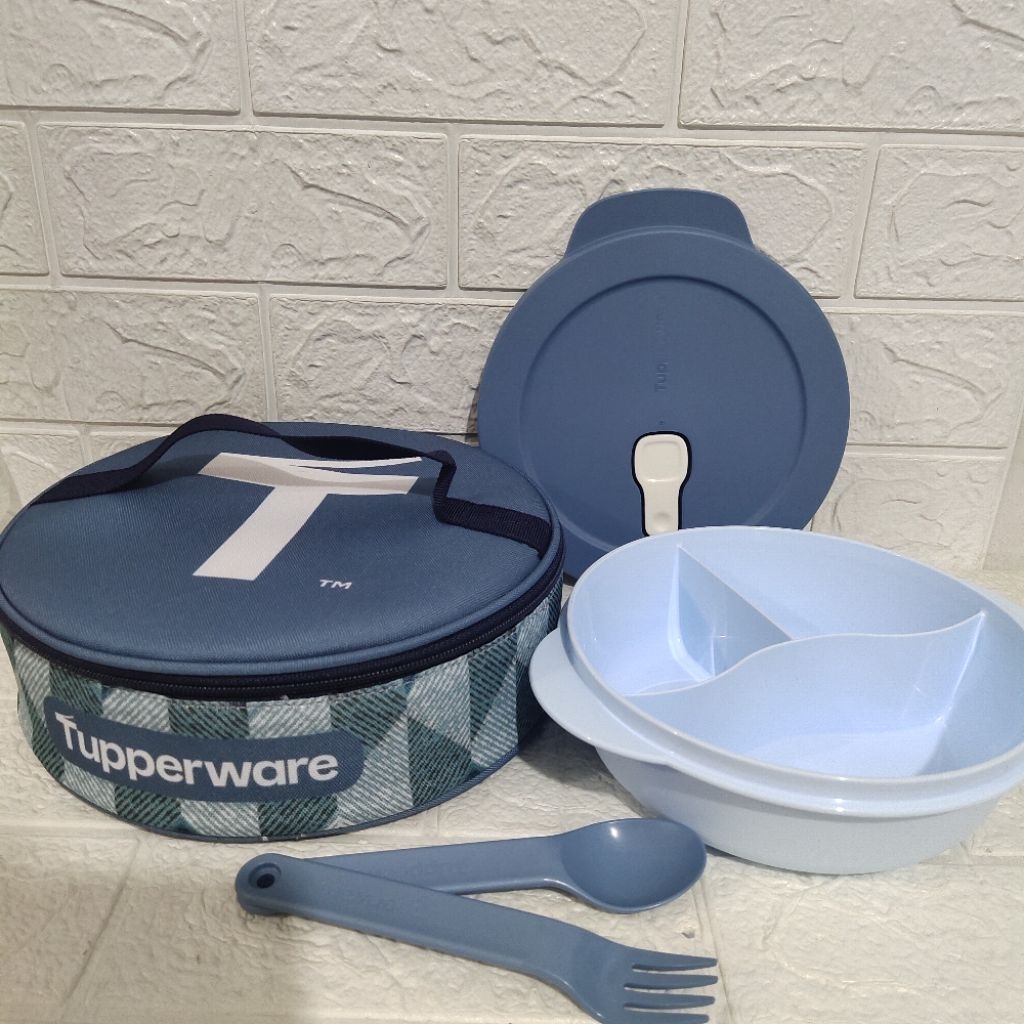 Tempat makan Tupperware Cosmo flower Tupperware Lunch Set, fit to go tempat makan dewasa