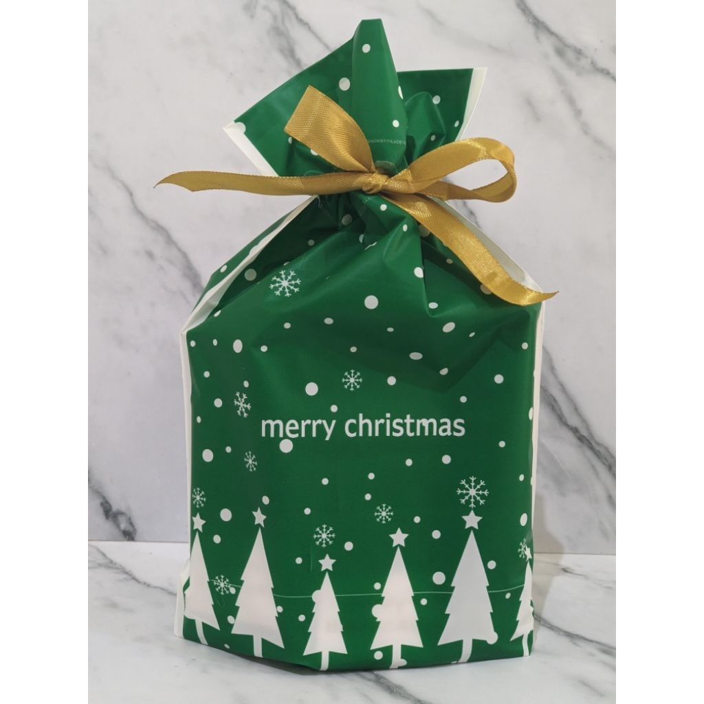 Plastik Kemasan Natal / Plastik Serut Goodie Bag Natal / Plastik Premium Christmas Edition