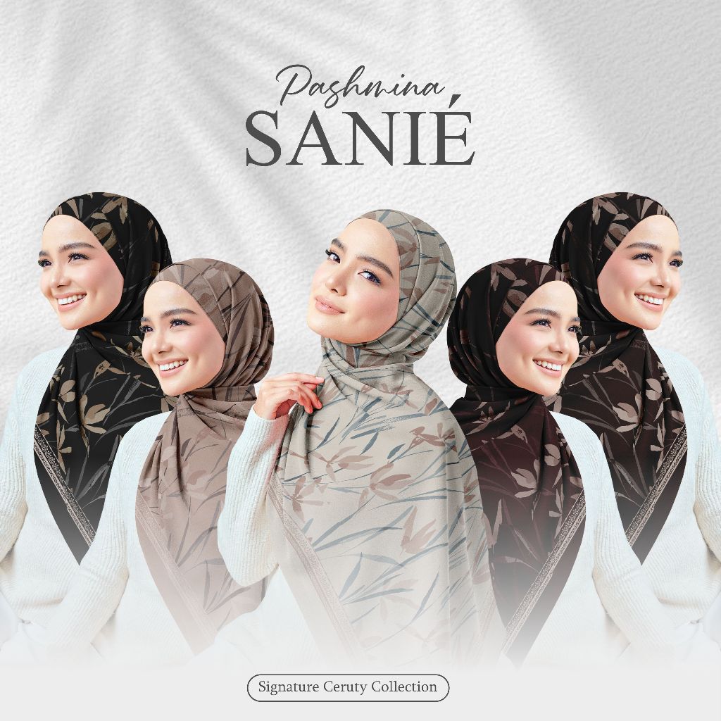 Pashmina Motif Sanie Ceruty Babydoll / Hijab Jilbab Printing Sublime